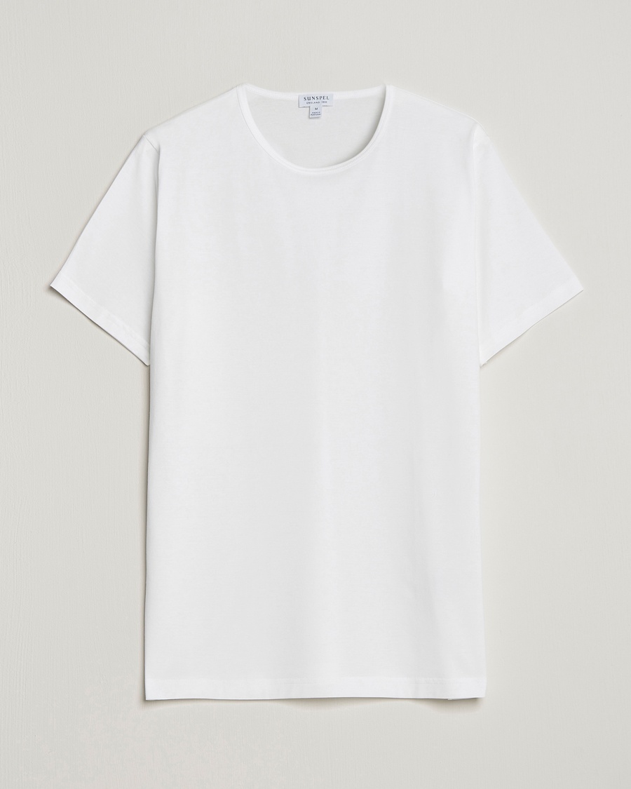  Superfine Cotton Crew Neck T-Shirt White