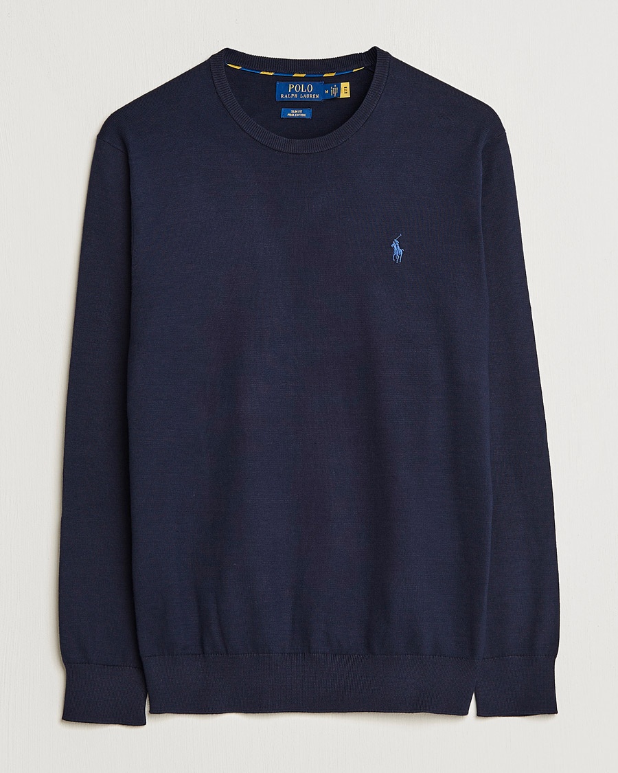 Herren | | Polo Ralph Lauren | Pima Cotton Crew Neck Pullover Hunter Navy