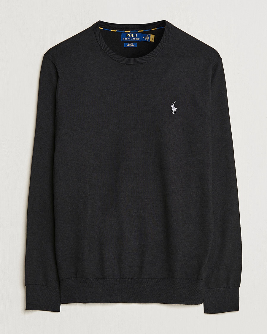 Herren | | Polo Ralph Lauren | Pima Cotton Crew Neck Pullover Polo Black