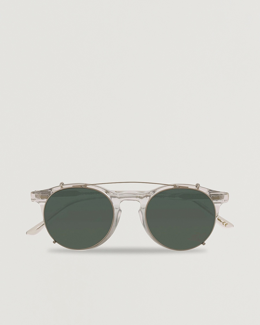  Pleat Clip On Sunglasses  Transparent