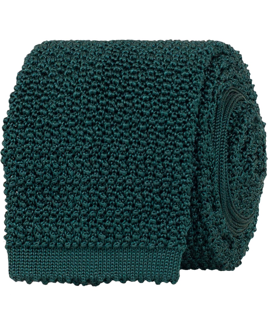 Herren | | Drake's | Knitted Silk 6.5 cm Tie Green