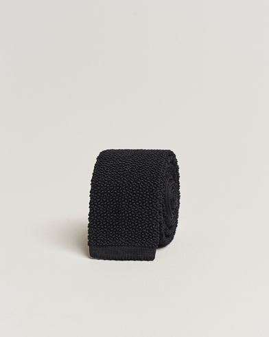 Herren |  | Drake's | Knitted Silk 6.5 cm Tie Black