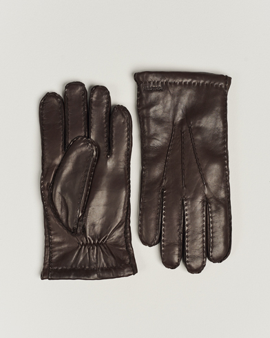 Herren | Wärmende Accessoires | Hestra | George Lambskin Hairsheep Glove Espresso