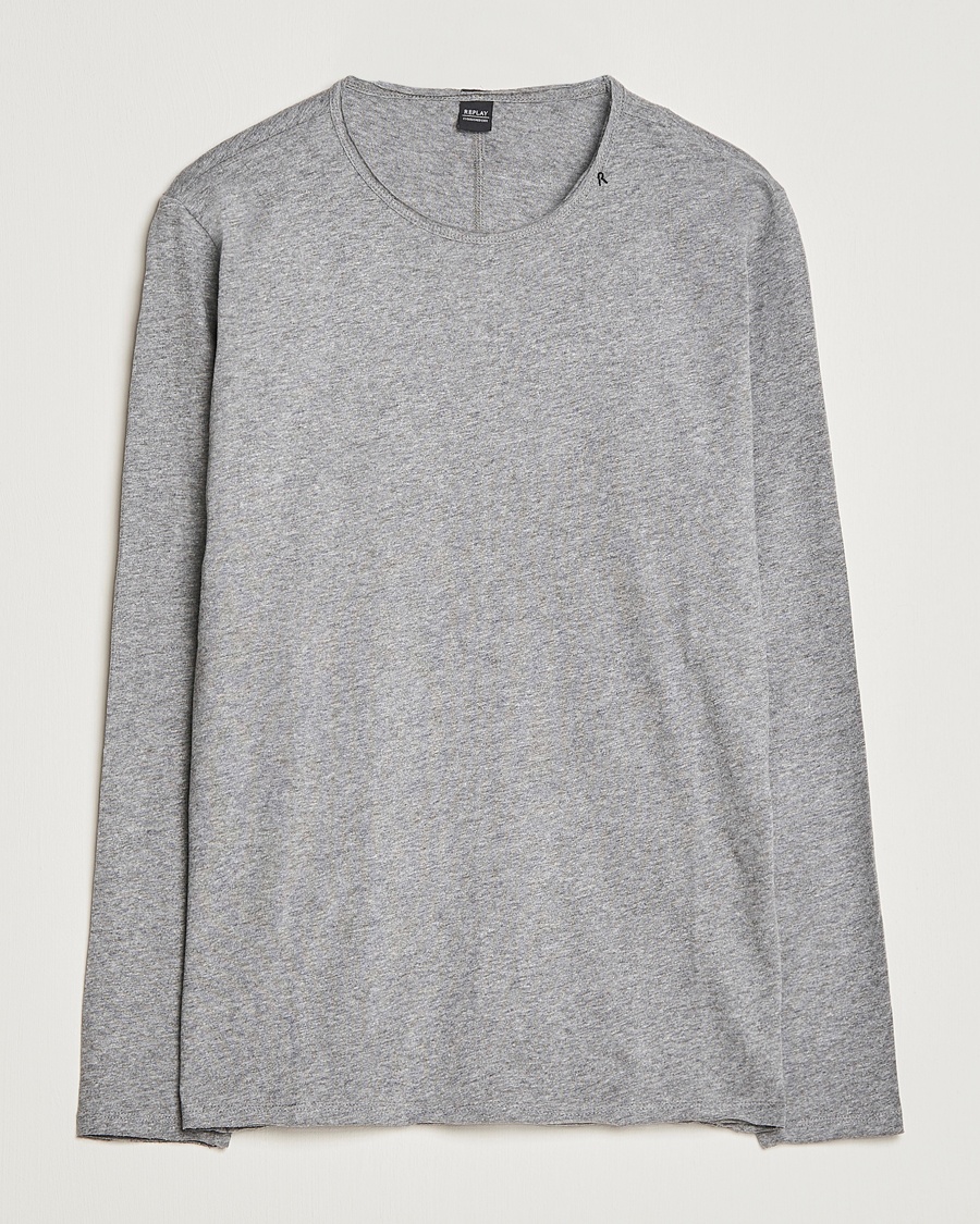 Herren | | Replay | Crew Neck Long Sleeve Tee Grey