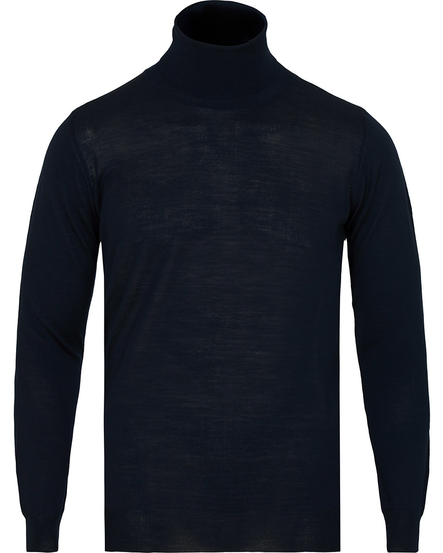 Herren | Kleidung | Oscar Jacobson | Cole Extra Fine Merino Rollneck Navy