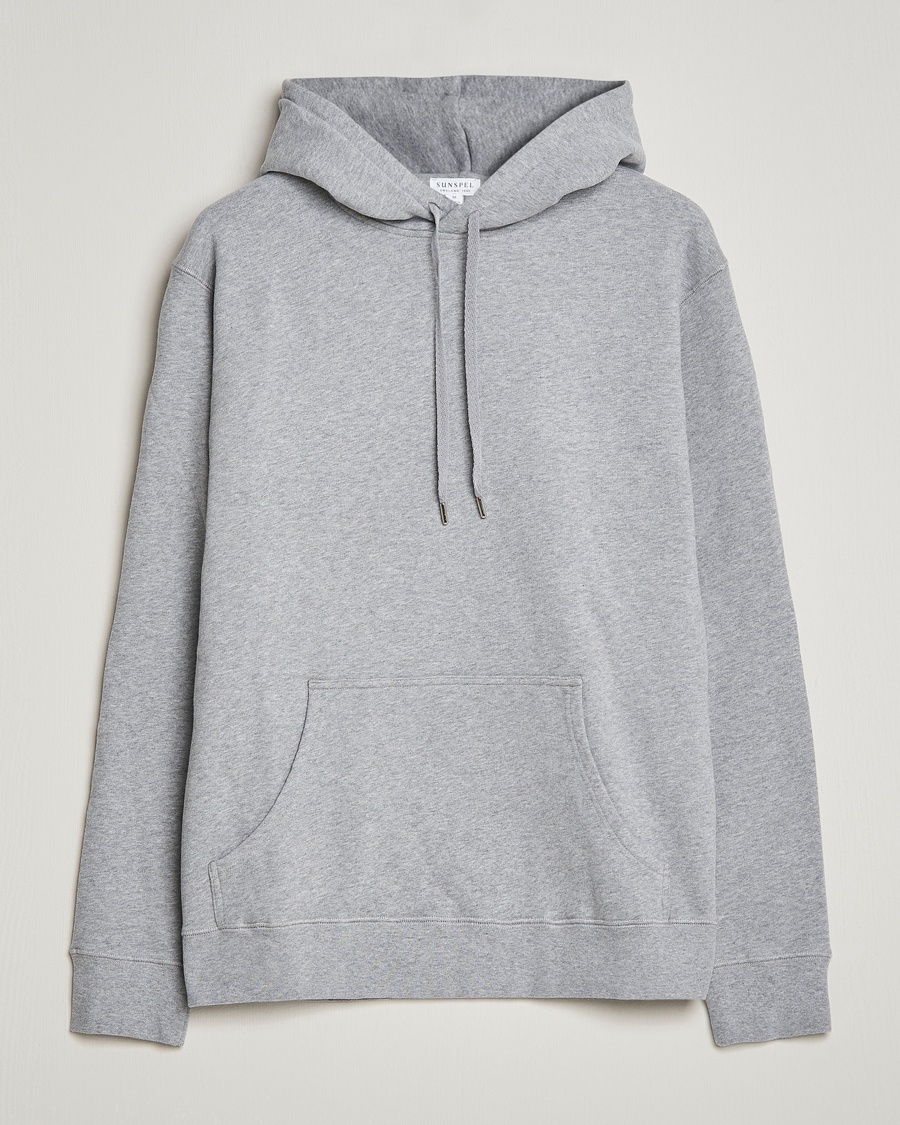 Herren | | Sunspel | Loopback Hoodie Grey Melange
