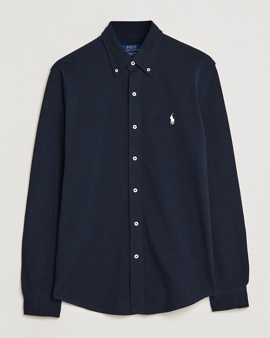 Polo Ralph Lauren Featherweight Mesh Shirt Aviator Navy – Blau