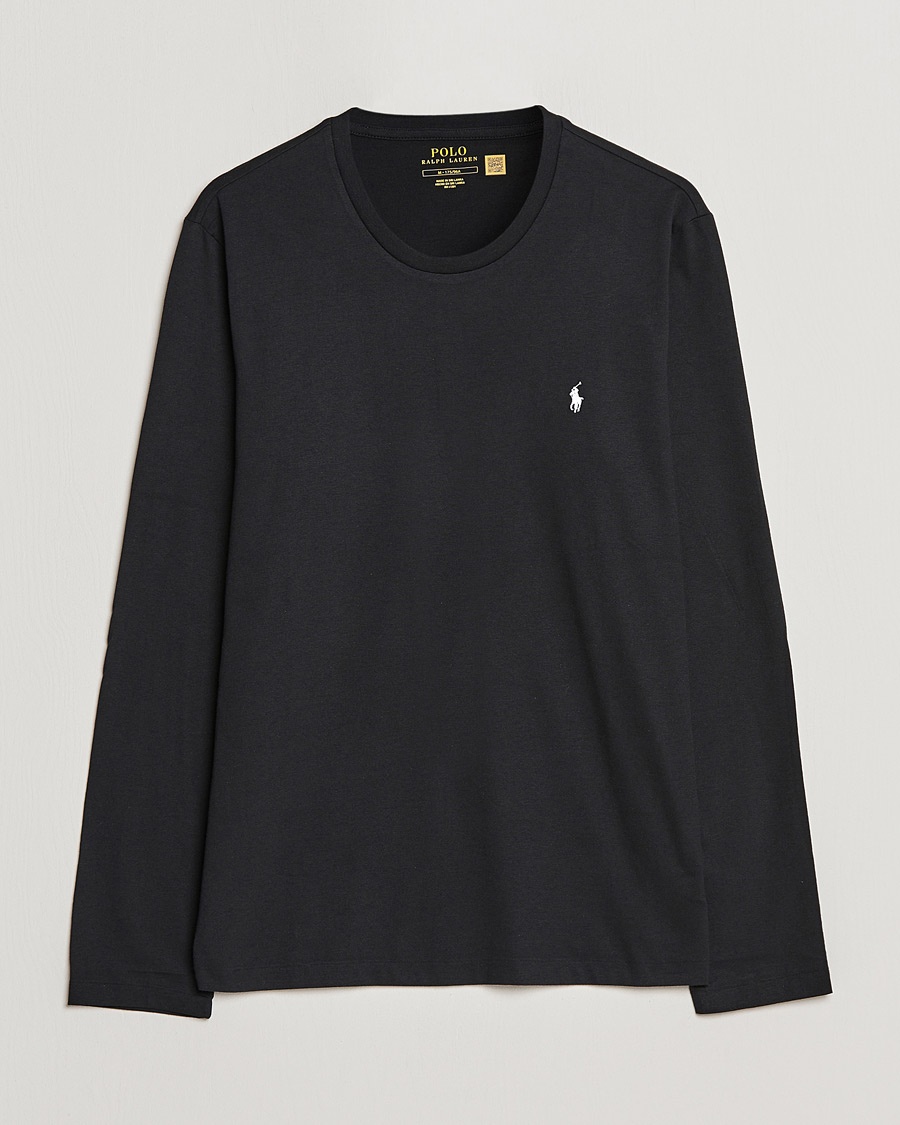 Herren | Langarm T-Shirt | Polo Ralph Lauren | Liquid Cotton Long Sleeve Crew Neck T-Shirt Black