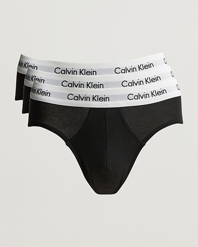 Herren | Slips | Calvin Klein | Cotton Stretch Hip Breif 3-Pack Black