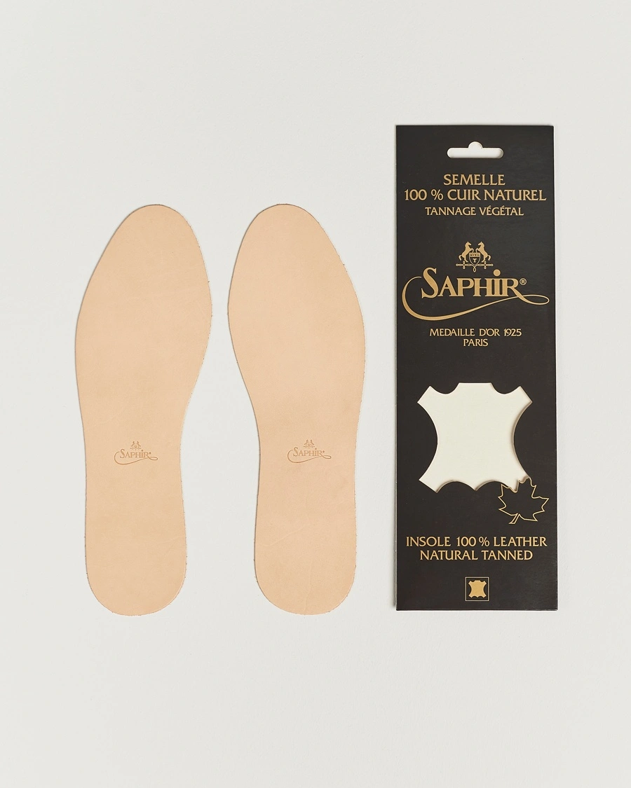 Saphir Medaille d'Or Round Leather Insoles – Beige