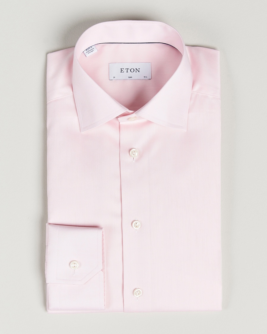 Herren | Formelle Hemden | Eton | Slim Fit Signature Twill Shirt Pink