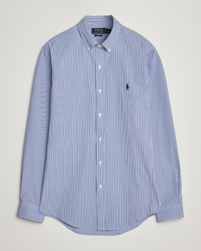 Herren | Polo Ralph Lauren | Polo Ralph Lauren | Slim Fit Thin Stripe Poplin Shirt Blue/White