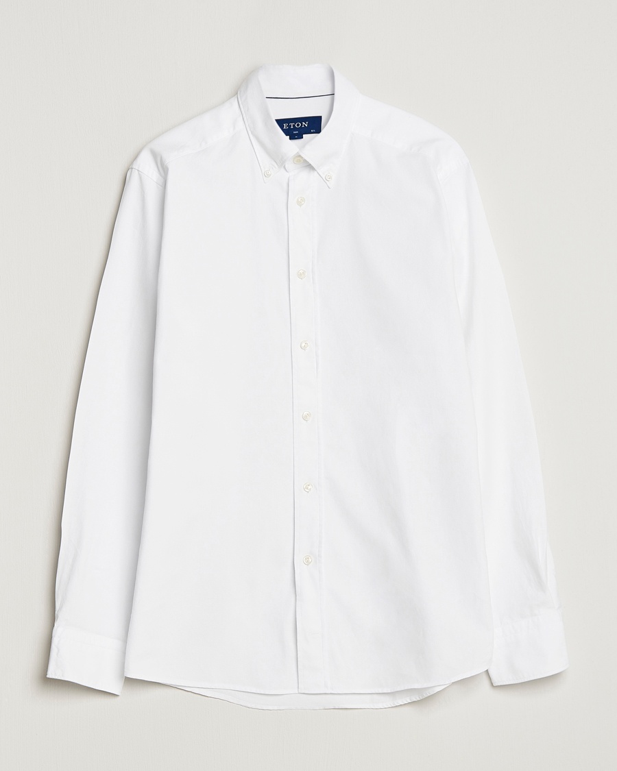  Slim Fit Royal Oxford Button Down White