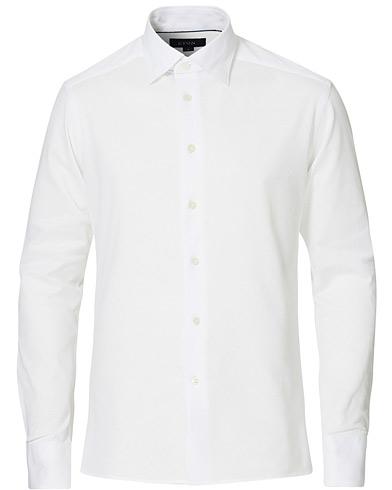 Herren |  | Eton | Slim Fit Jersey Button Under Shirt White
