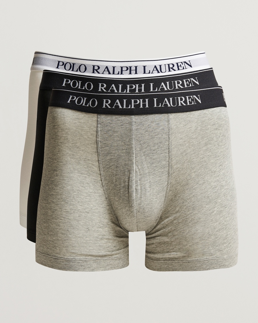 Polo Ralph Lauren 3-Pack Stretch Boxer Brief White/Black/Grey – Grau