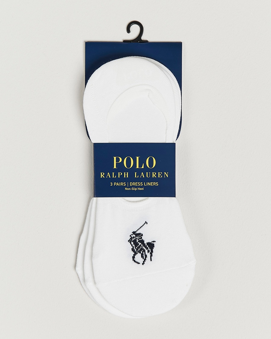 Herren | Socken | Polo Ralph Lauren | 3-Pack No Show Big Pony Pony Socks White