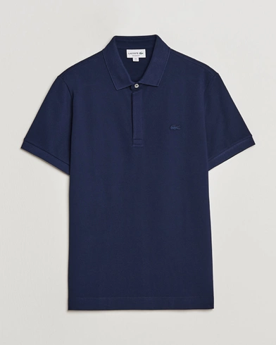 Herren | Kurzarm-Poloshirts | Lacoste | Regular Fit Tonal Crocodile Poloshirt Navy Blue