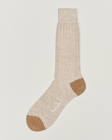 Herren |  | Pantherella | Hamada Linen/Cotton/Nylon Sock Beige