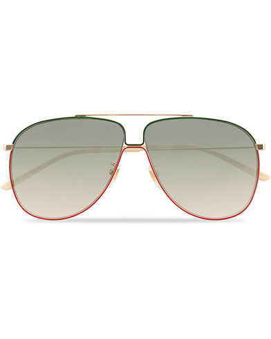 Herren | Sonnenbrillen | Gucci | GG0440S Sunglasses Gold/Green