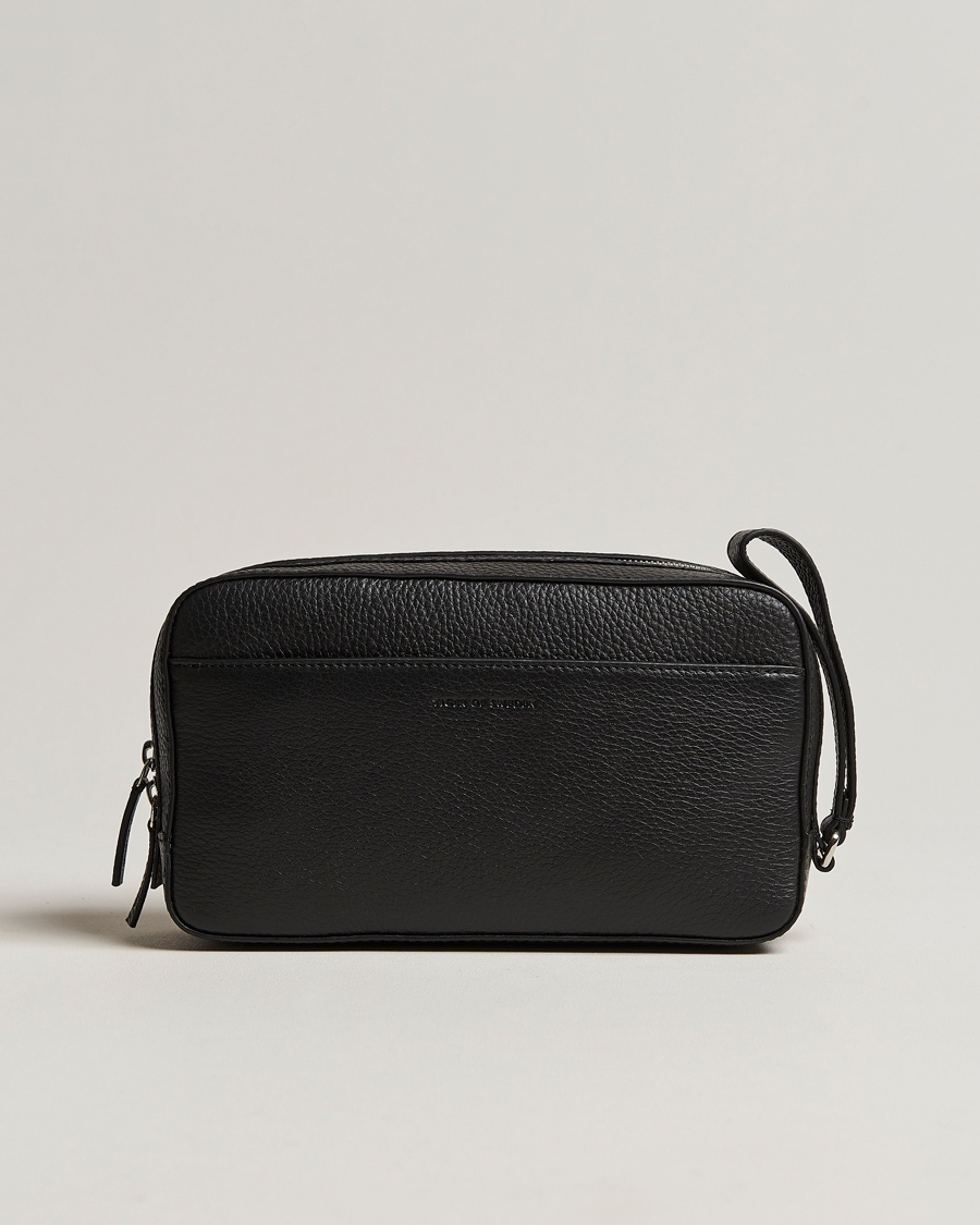 Herren | Kulturbeutel | Tiger of Sweden | Wes Grained Leather Toilet Bag Black