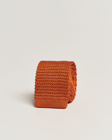  |  Knitted Silk Tie 6 cm Orange