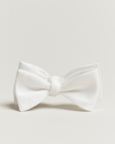 Fliegen |  Cotton Pique Self Tie  White