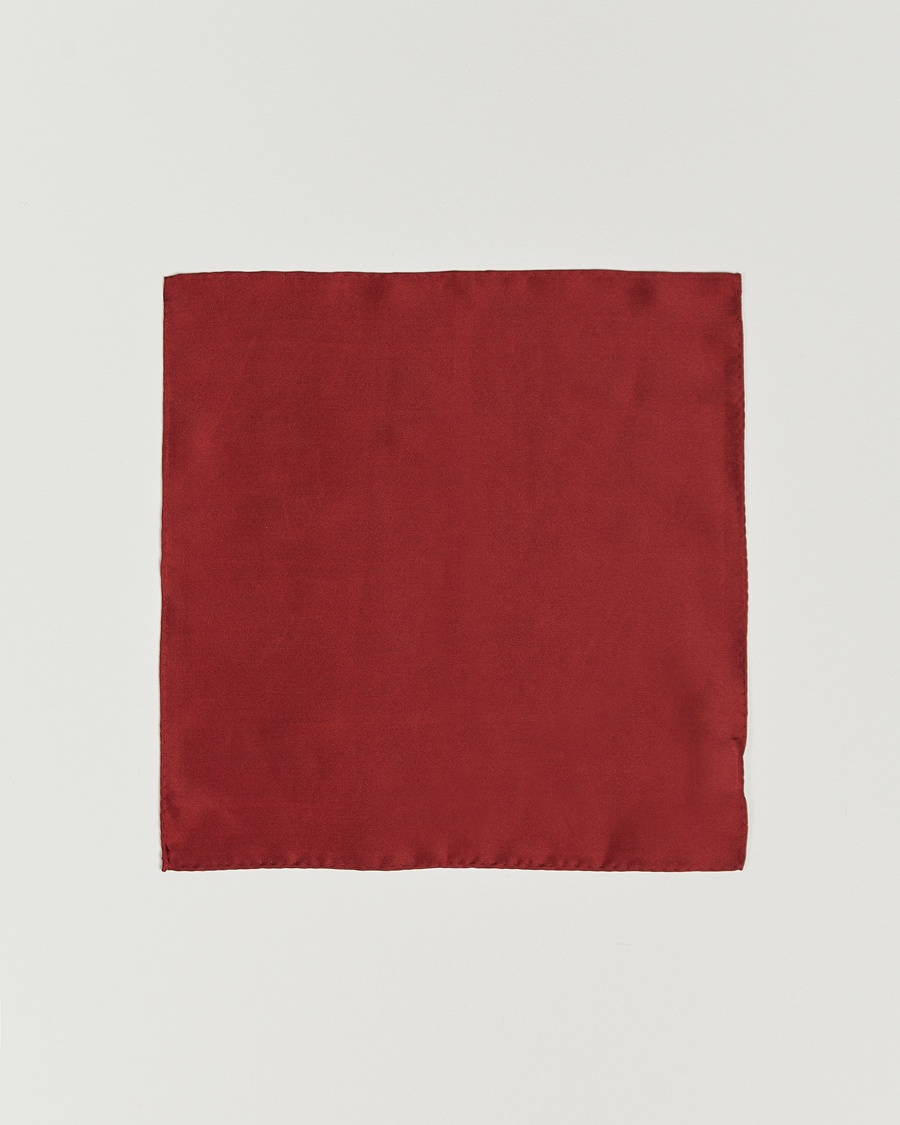 Amanda Christensen Handkercheif Silk Wine Red – Rot