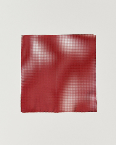 Einstecktuch |  Handkerchief Dot Silk Wine Red
