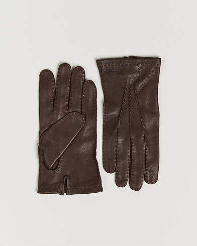 Herren | Wärmende Accessoires | Hestra | Henry Unlined Deerskin Glove Chocolate
