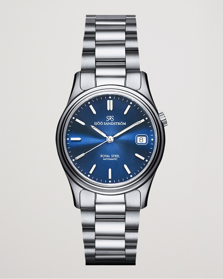 Sjöö Sandström Royal Steel Classic 36mm Blue and Steel – Blau