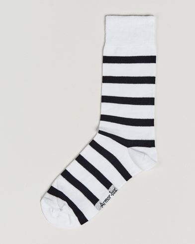 Herren |  | Armor-lux | Loer Stripe Sock White/Rich Navy