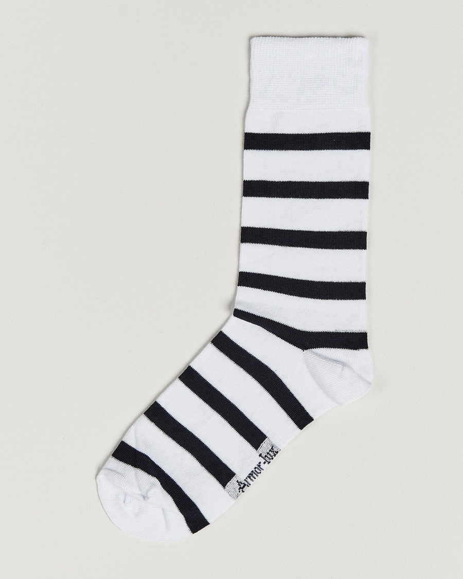 Armor-lux Loer Stripe Sock White/Rich Navy – Weiß
