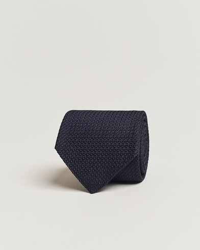 Herren | Krawatten | Amanda Christensen | Silk Grenadine 8 cm Tie Navy