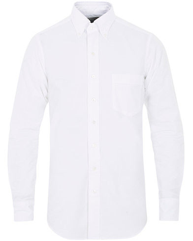 Herren |  | Drake's | Slim Fit Button Down Shirt White