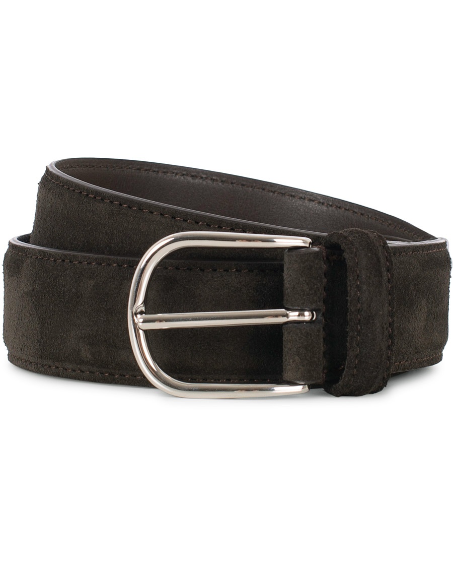  Suede 3,5 cm Belt Dark Brown