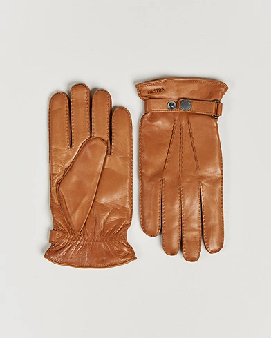 Herren | Wärmende Accessoires | Hestra | Jake Wool Lined Buckle Glove Cognac