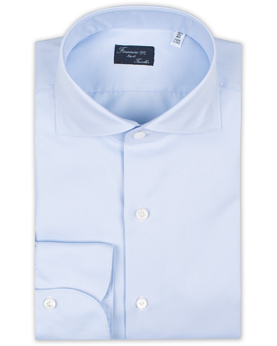  Milano Slim Fit Travel Shirt Light Blue