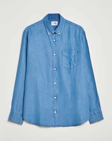 Herren | Jeanshemden | NN07 | Levon Tencel Denim Shirt Light Blue