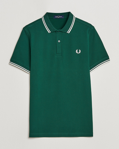 Herren | Best of British | Fred Perry | Polo Twin Tip Ivy/Snow White
