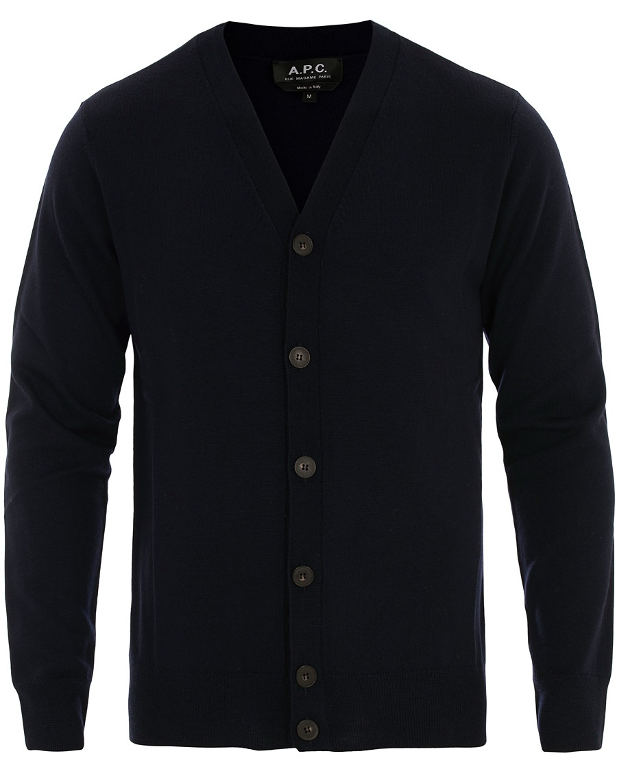  Samuel Merino Cardigan Dark Navy