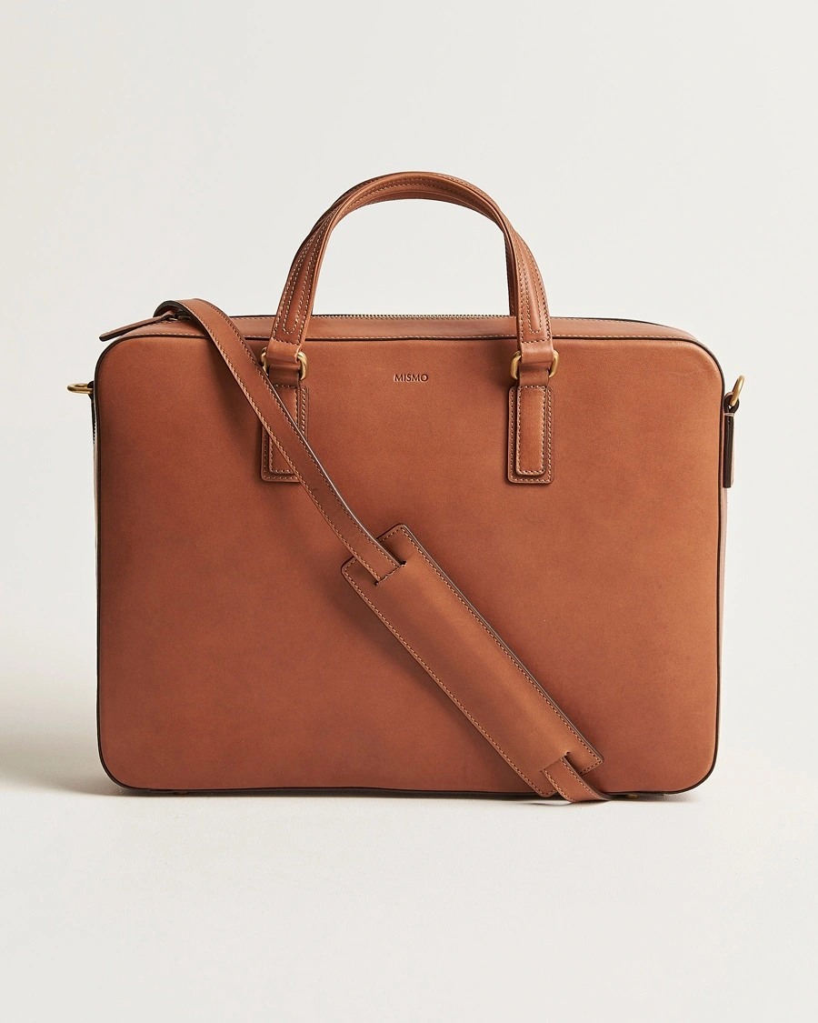 Herren | Dokumenttaschen | Mismo | Morris Full Grain Leather Briefcase Tabac