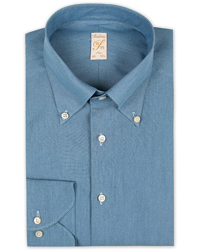  1899 Slimline Dyed Indigo Button Down Shirt Denim