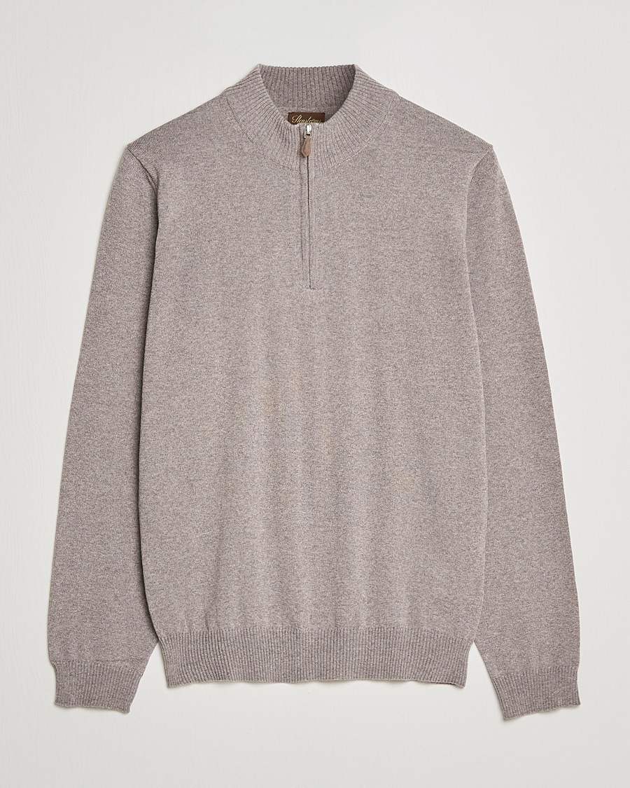 Herren | Stenströms | Stenströms | Merino Half Zip Mud Brown
