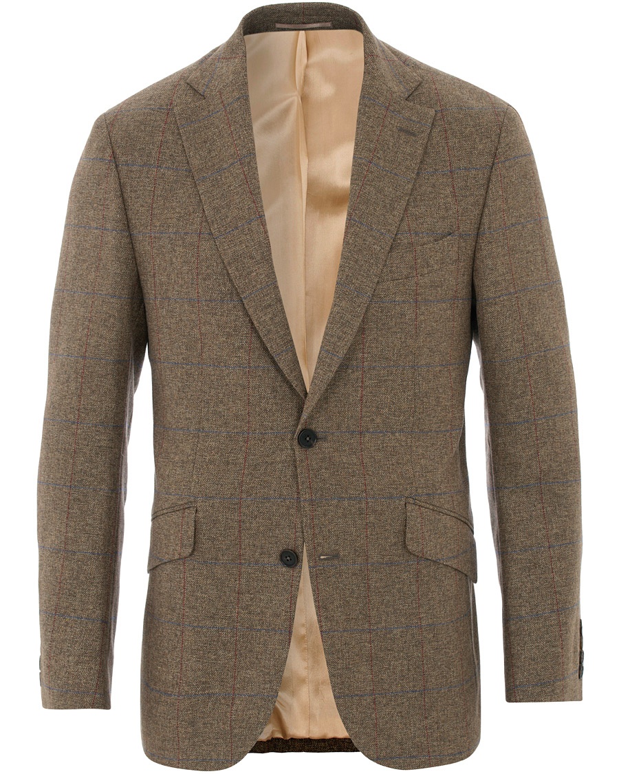  Edward Tweed Windowpane Blazer Brown