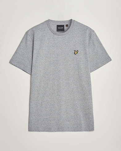 Herren | Kurzarm T-Shirt | Lyle & Scott | Plain Crew Neck Cotton T-Shirt Mid Grey Marl