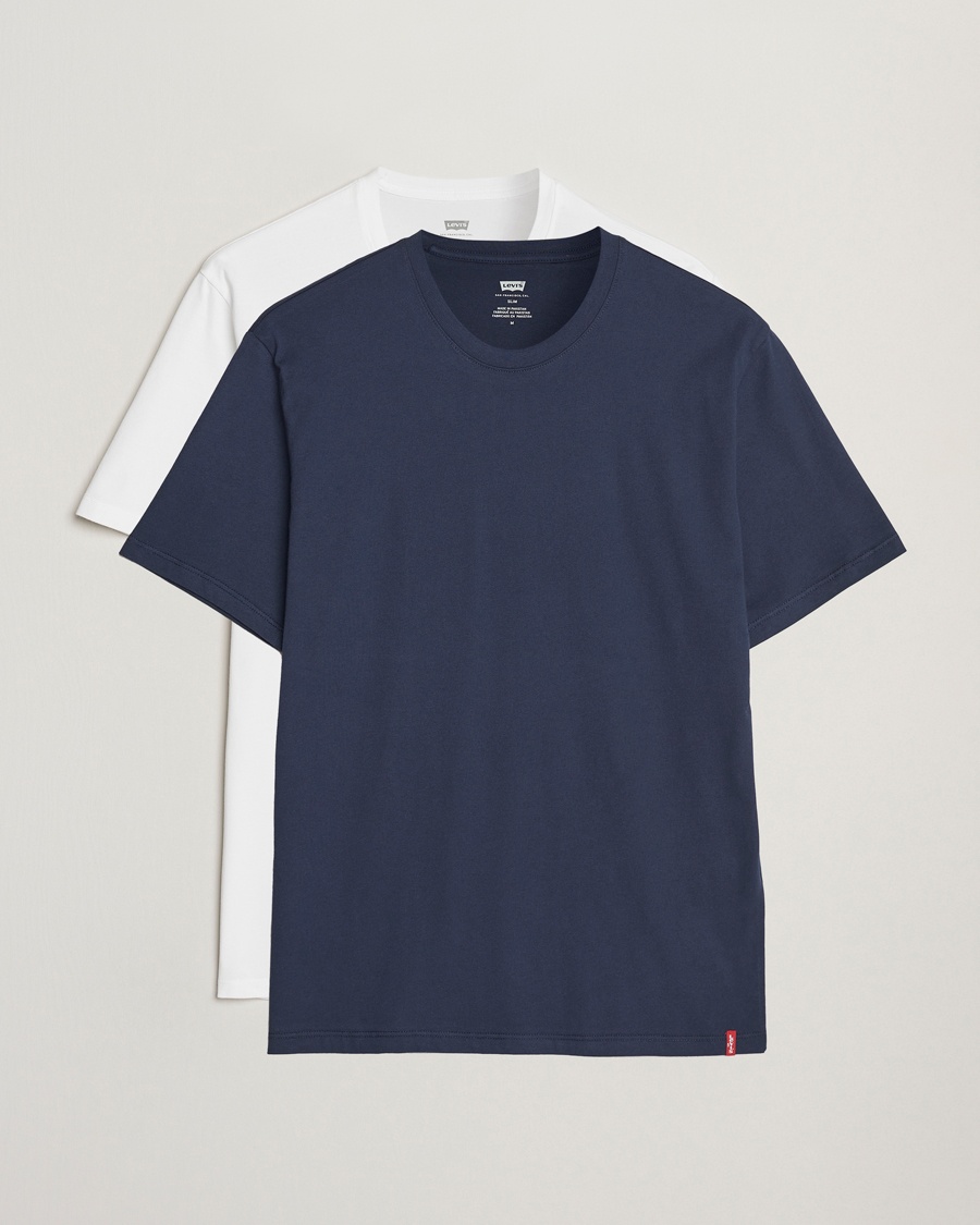 Herren | Multipack | Levi's | 2-Pack Crew Neck T-Shirt Navy/White
