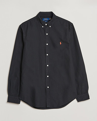 Herren |  | Polo Ralph Lauren | Slim Fit Garment Dyed Oxford Shirt Polo Black
