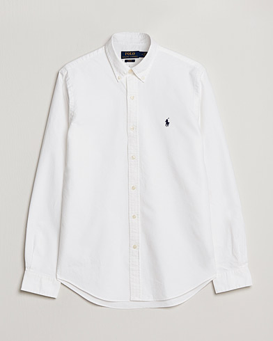Herren | World of Ralph Lauren | Polo Ralph Lauren | Slim Fit Garment Dyed Oxford Shirt White