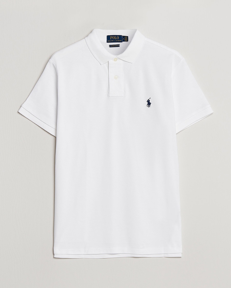 Polo Ralph Lauren Custom Slim Fit Polo White – Weiß