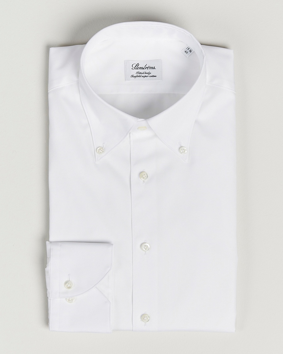 Herren | | Stenströms | Fitted Body Button Down Shirt White